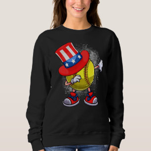 Sudadera Dabbing Softball Ball & Uncle Sam Gorra American 4