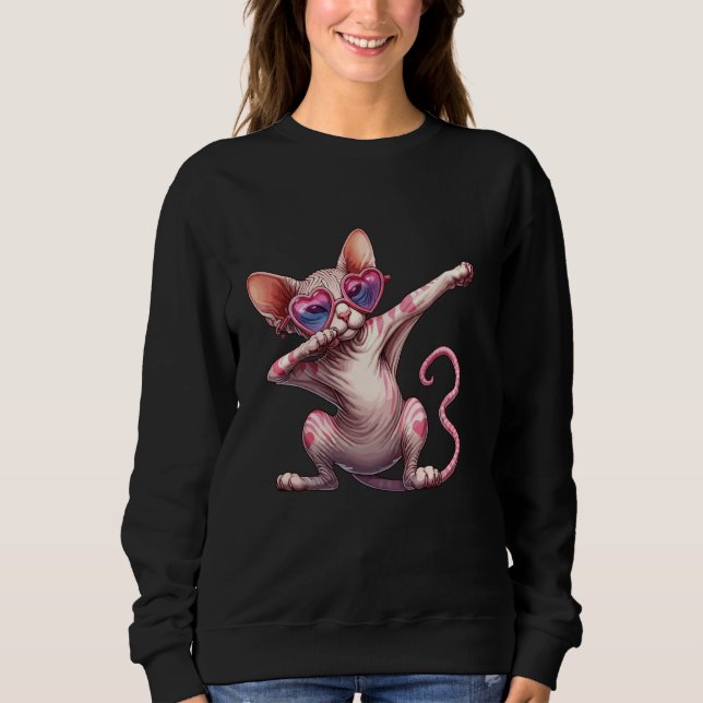 Sudadera Dabbing Sphynx Dab Dance Sphynx Lovers (Anverso)