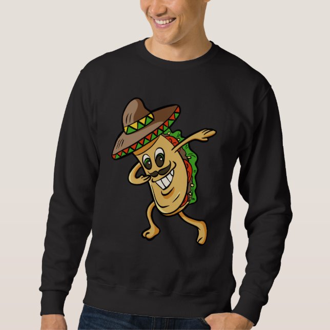 Sudadera Dabbing Taco CinCo de Mayo Mexican Food  Boys Men  (Anverso)