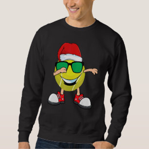 Sudadera Dabbing Tennis Ball Santa Hat Gafas de sol Christi