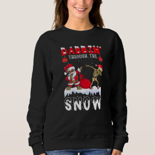 Sudadera Dabbing Through the Snow Shirt Dab Santa Xmas Ske