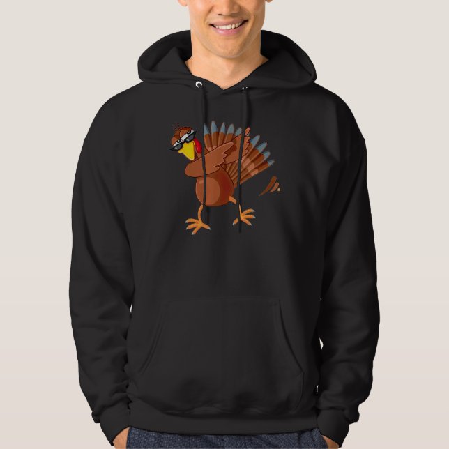 Sudadera Dabbing Turkey Shirt Thanksgiving Boys Kids Men Tu (Anverso)