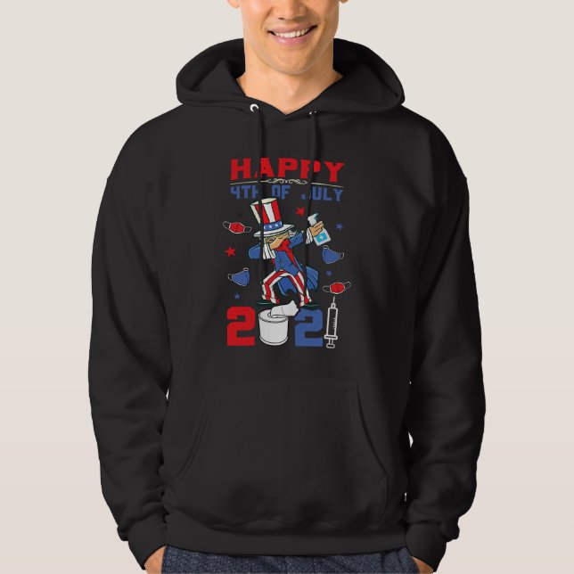 Sudadera Dabbing Uncle Sam 4th of July 2021 kids boys girls (Anverso)