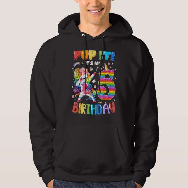 Sudadera Dabbing Unicorn 5 años de edad 5º cumpleaños Pop I (Anverso)