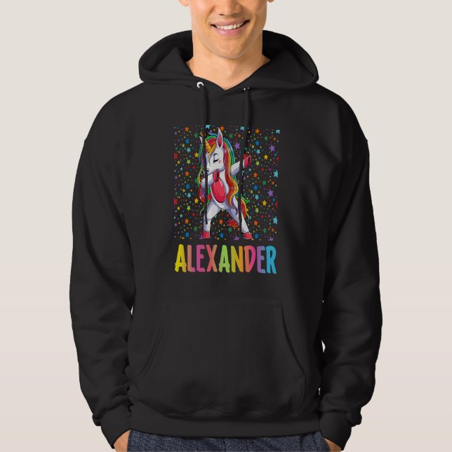 Sudadera Dabbing Unicorn Alexander (Anverso)