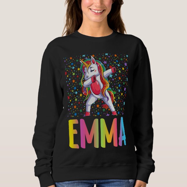 Sudadera Dabbing Unicorn Emma (Anverso)