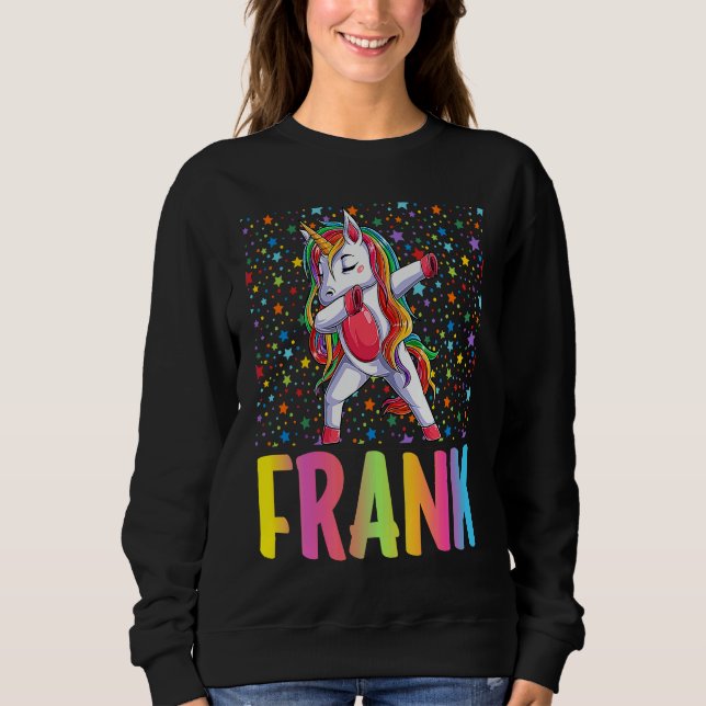 Sudadera Dabbing Unicorn Frank (Anverso)