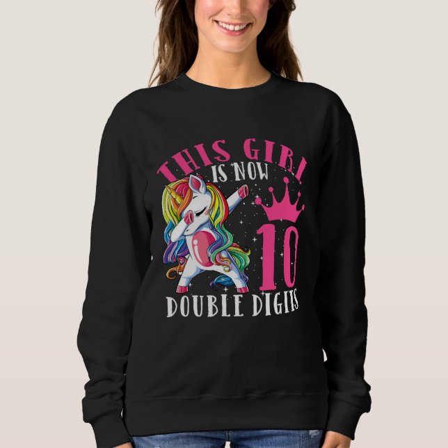 Sudadera Dabbing Unicorn  Girls Kids Women Rainbow Unicorns (Anverso)