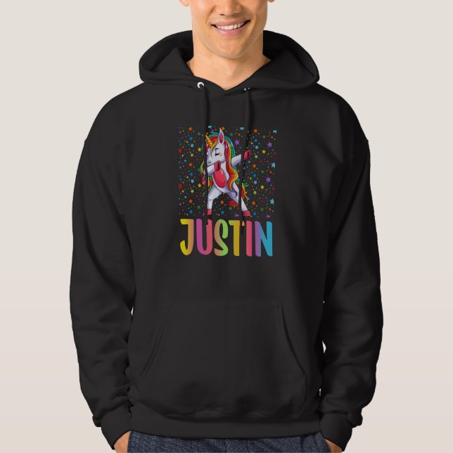 Sudadera Dabbing Unicorn Justin (Anverso)