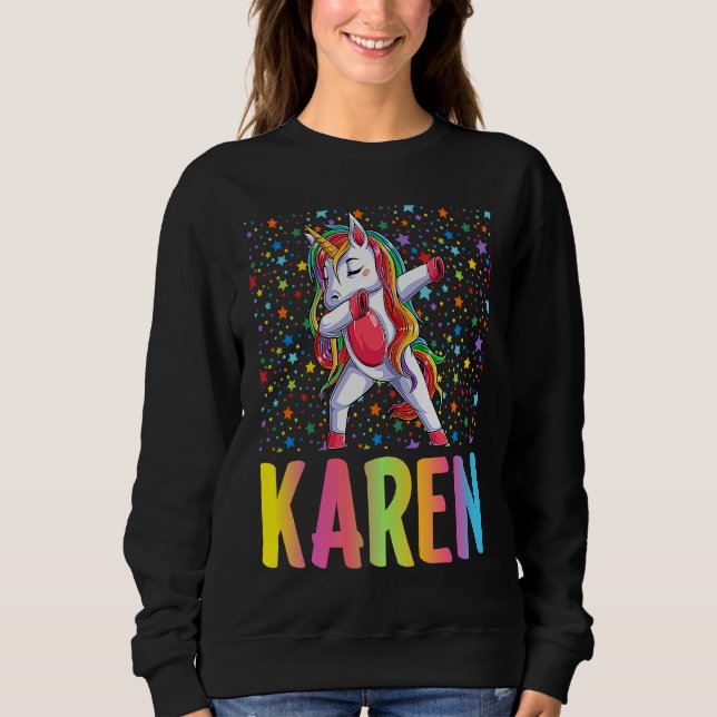 Sudadera Dabbing Unicorn Karen (Anverso)