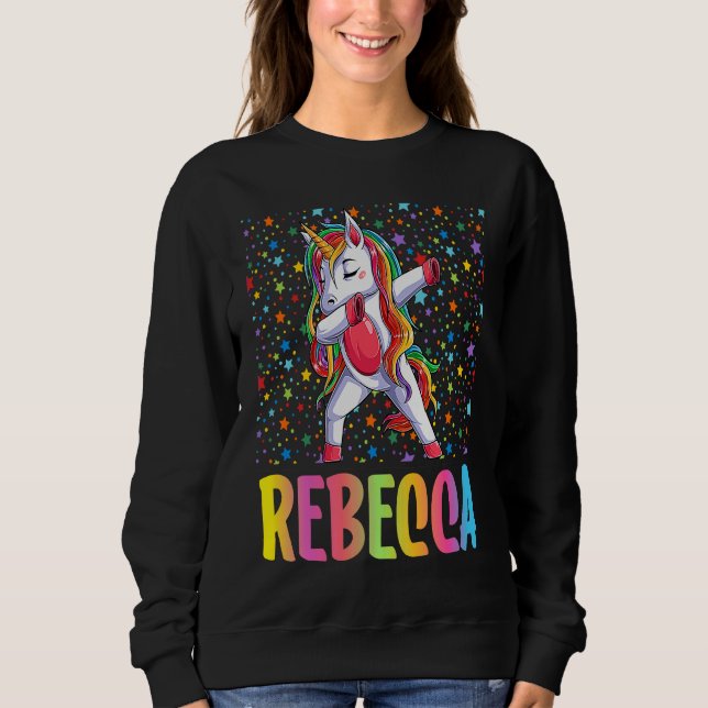 Sudadera Dabbing Unicorn Rebecca (Anverso)