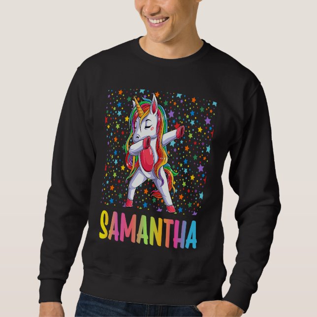 Sudadera Dabbing Unicorn Samantha (Anverso)
