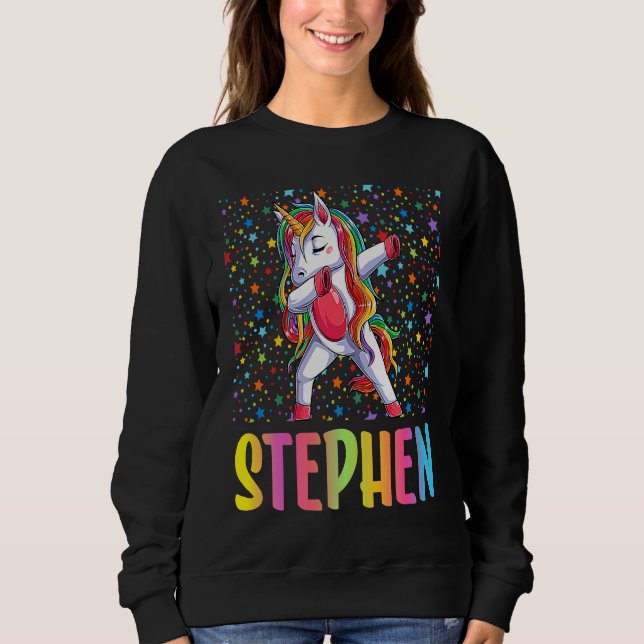 Sudadera Dabbing Unicorn Stephen (Anverso)