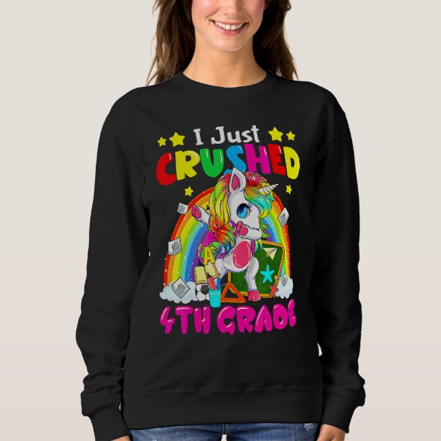Sudadera Dabbing Unicornio Acabo de aplastar el cuarto grad (Anverso)