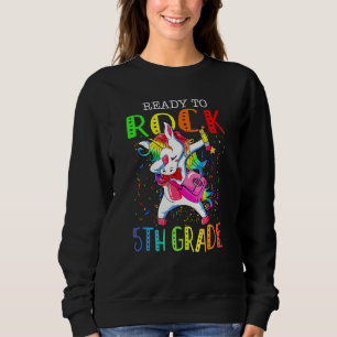 Sudadera Dabbing Unicornio listo para rodar el quinto grado