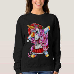 Sudadera Dabbing Unicornio Navidades Santa Costume Unicorn