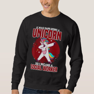 Sudadera Dabbing Unicornio Trabajador Social Mysticas criat