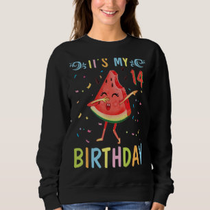 Sudadera Dabbing Watermelón feliz para mí de 14 años