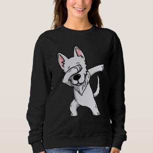 Sudadera Dabbing White German Shepherd Dog Dab Dance