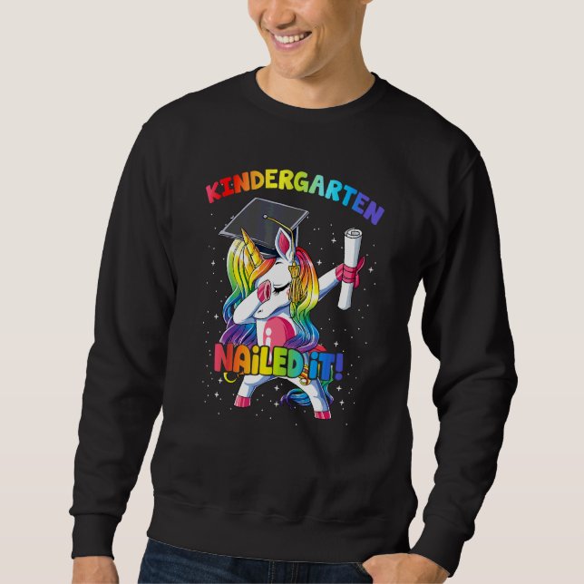 Sudadera Dabbings Unicorn Kindergarten la dejó en la cárcel (Anverso)