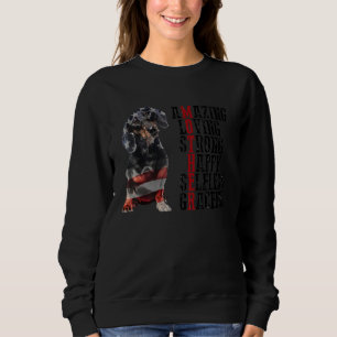 Sudadera Dachshund asombrosa amor fuerte Feliz Gra desinter