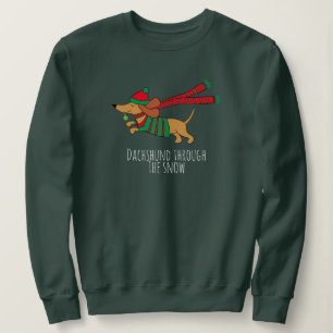 Sudadera Dachshund atraviesa la camiseta de manga larga de