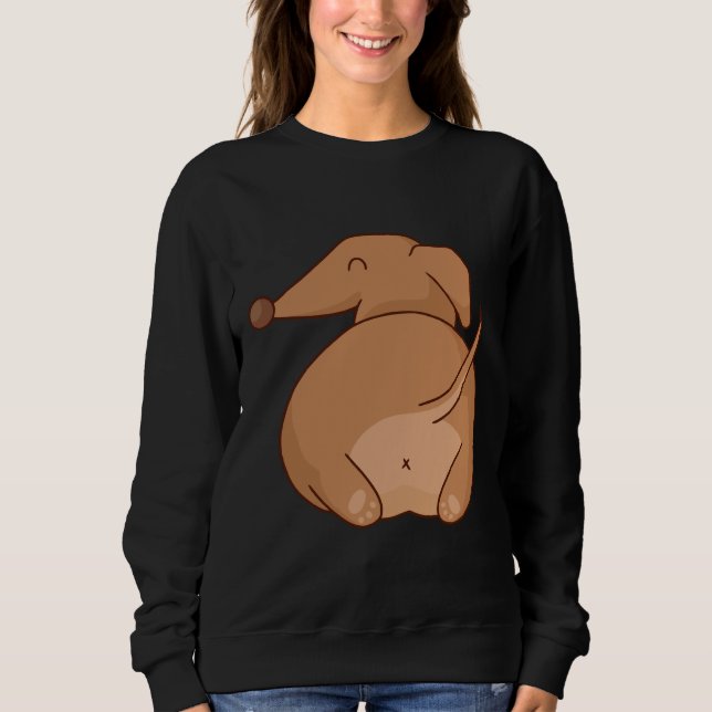 Sudadera Dachshund Butt Dueño de Perro Mascota Dachshund (Anverso)