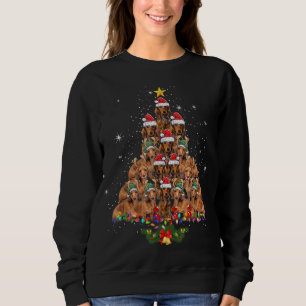 Sudadera Dachshund Christmas Tree Dog Xmas Lights Pajamas F