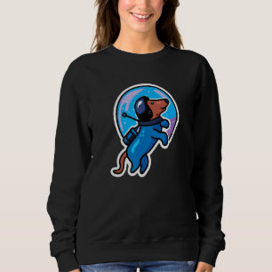 Sudadera Dachshund Cosmonaut Dog Teckel Retro