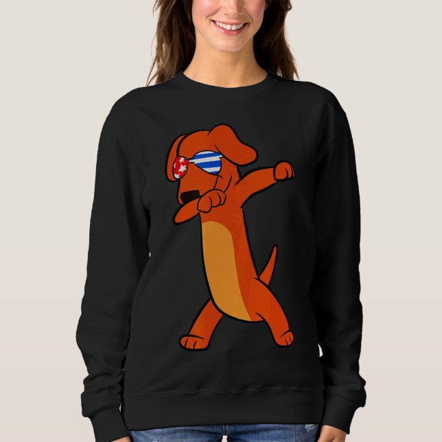Sudadera Dachshund Dabbing Wiener (Anverso)