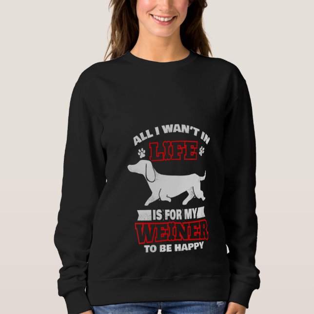 Sudadera Dachshund Dachsie Wiener Dog Weiner Dox (Anverso)