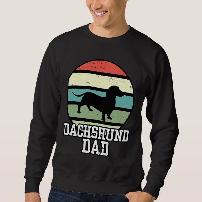 Sudadera Dachshund Dad I Retro Wiener Dog Dad (Anverso)