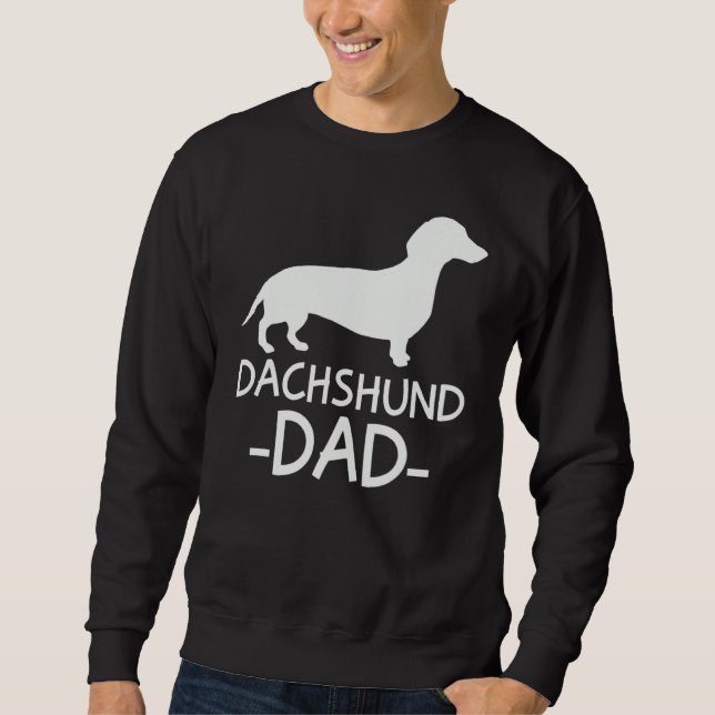 Sudadera Dachshund Dad Weiner Weenie Apparel dog lover hold (Anverso)