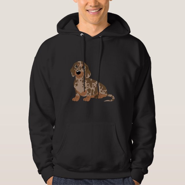Sudadera Dachshund Dapple en miniatura (Anverso)