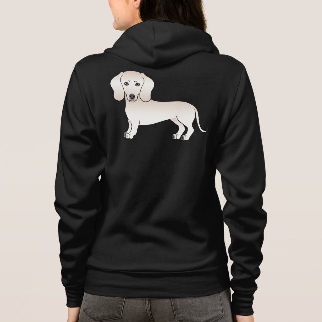 Sudadera Dachshund de dibujos animados de crema inglesa de  (Reverso)