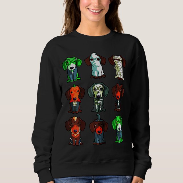 Sudadera Dachshund Demon Halloween (Anverso)