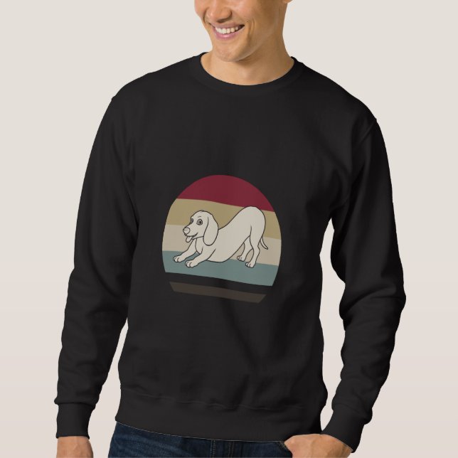 Sudadera Dachshund Dog Cute Vintage Retro (Anverso)