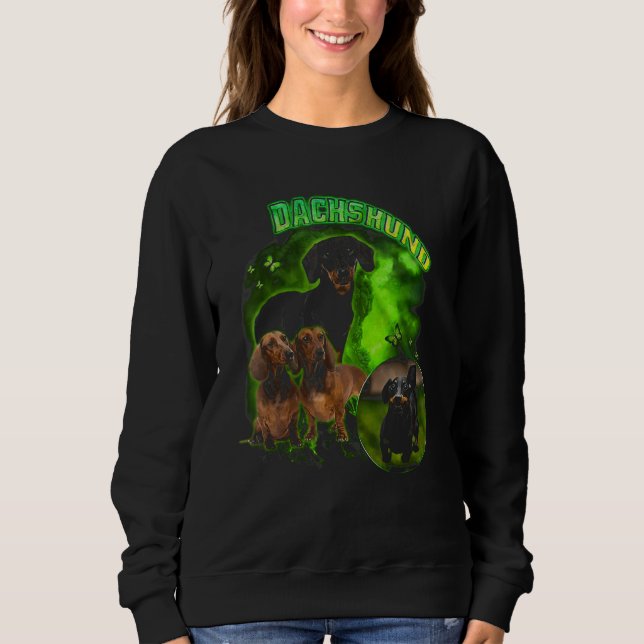 Sudadera Dachshund Dog  Dachshund Dog Vintage 90s Style (Anverso)