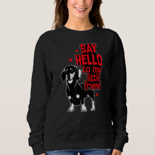 Sudadera Dachshund Dog Dad Dog Mom Hello To My Little Frie