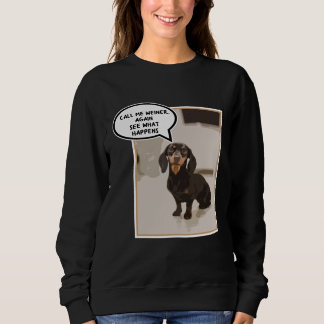 Sudadera Dachshund Dog Gangster Artistic (Anverso)