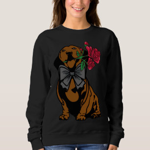 Sudadera Dachshund Dog Idea Dachshund Caballeros Con Rosa