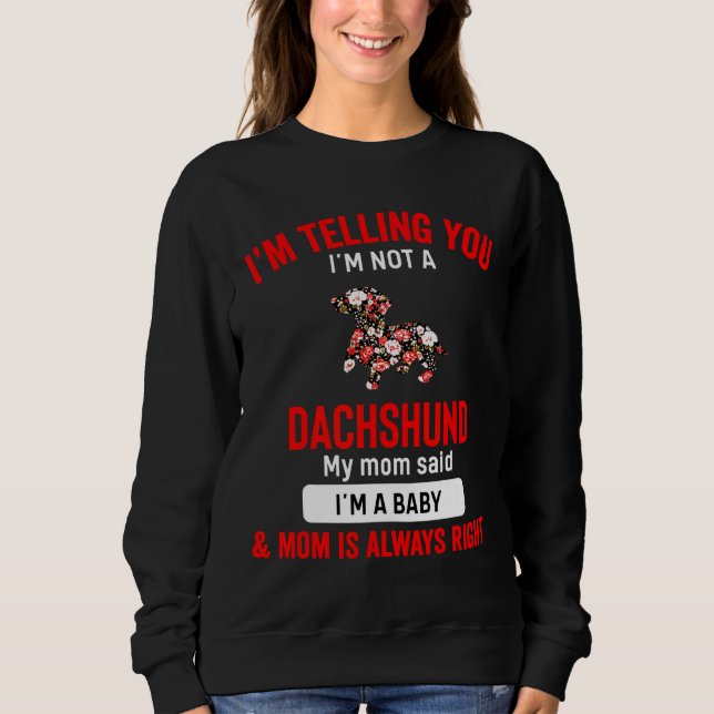 Sudadera Dachshund Dog Mama Womens (Anverso)