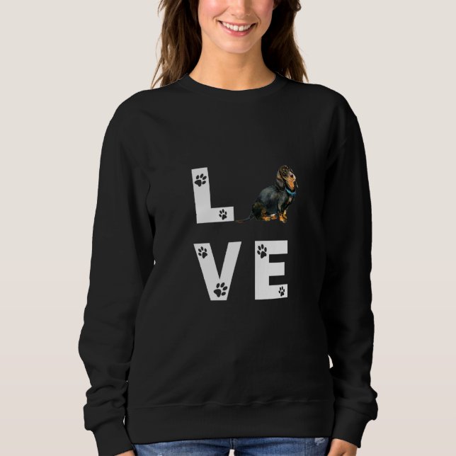 Sudadera Dachshund Dog Puppy Love (Anverso)