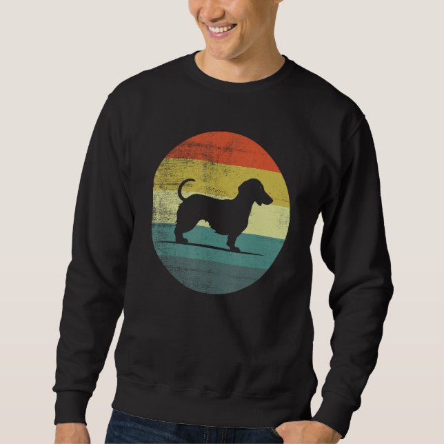 Sudadera Dachshund Dog Retro Design (Anverso)