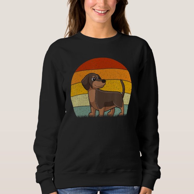Sudadera Dachshund Dog  Retro Style Vintage (Anverso)