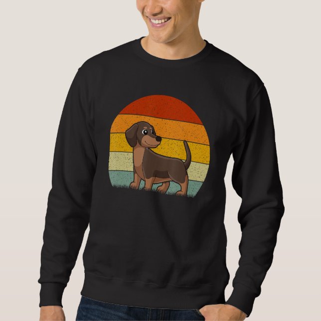 Sudadera Dachshund Dog  Retro Style Vintage (Anverso)