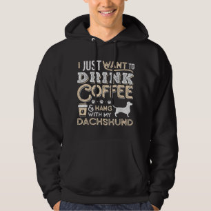 Sudadera Dachshund Doxie Mom Dad Quiero Que Beban De Colgar