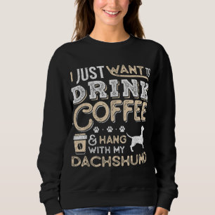 Sudadera Dachshund Doxie Mom Dad Quiero Que Beban De Colgar
