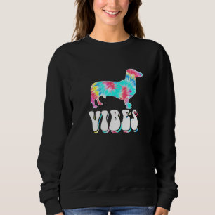 Sudadera Dachshund Doxie Vibraciones Perro Teñido Hippie Ps