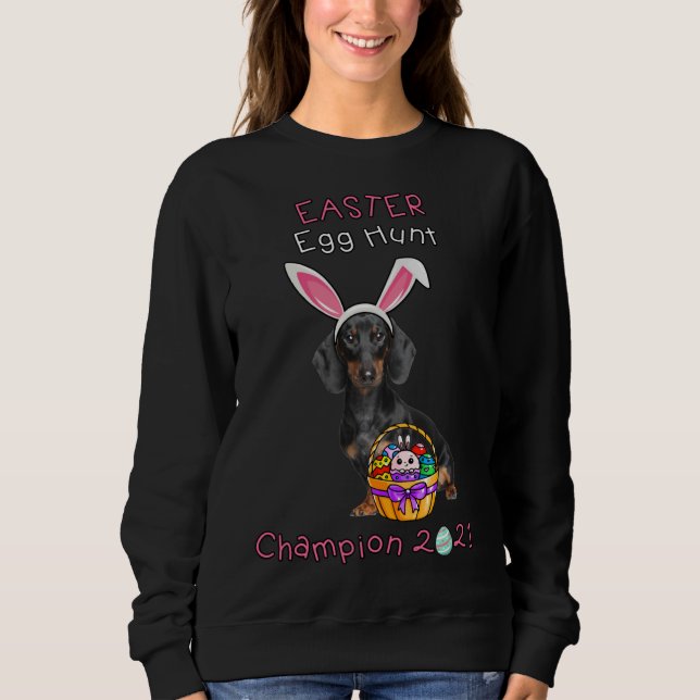 Sudadera Dachshund Easter (Anverso)